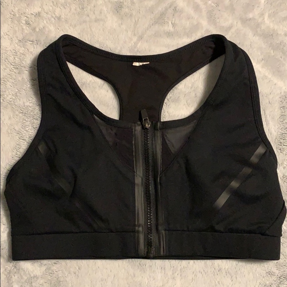 Fabletics zip front sports bra